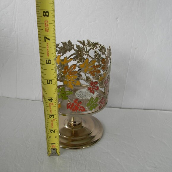 Bath & Body Works FALL LEAVES Candle Holder * 3-Wick * Fall * Pedestal - Picture 2 of 6